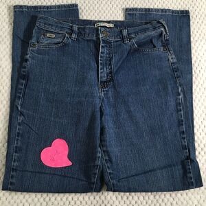 Lee Jeans Size 8L Relaxed Straight Leg Blue 99% cotton 1% spandex